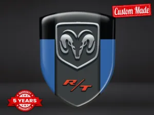 Dodge Emblème Bombé Qualité Pro Personnalisable